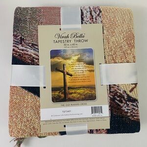 Virah Bella The Old Rugged Cross Inspirational Tapestry Throw 50"x60"
